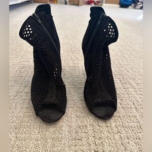 Pedro garcia black open toe heels